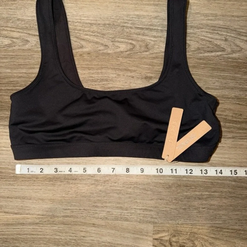 SKIMS‎ Recycled Swim Tank Bikini Top Womens Large Onyx Black NWT